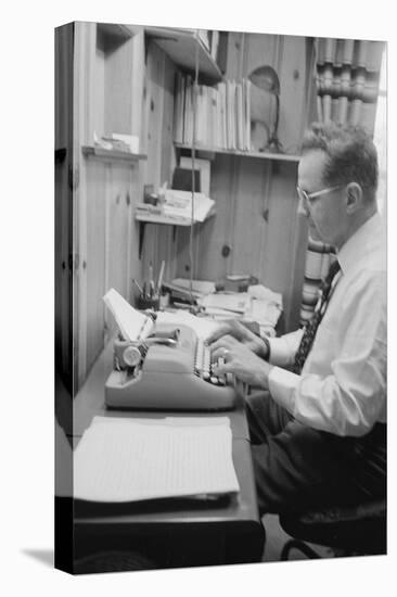 Head of Wright Aero Medical Lab Col. John P. Stapp Writing His Book at Home, Dayton, Ohio, 1959-Francis Miller-Premier Image Canvas