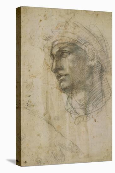 Head of Youth-Michelangelo-Stretched Canvas
