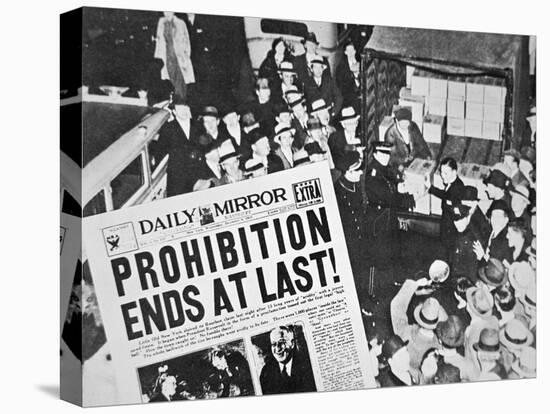 Headline Declaring the End of Prohibition, 6th December, 1933-null-Premier Image Canvas