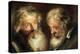 Heads of Two Old Men-Jacob Jordaens-Premier Image Canvas