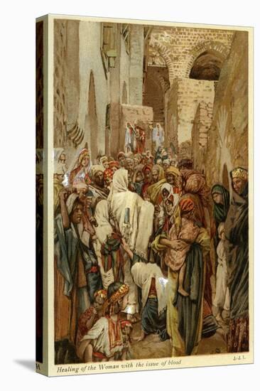 Healing of the woman with the issue of blood - Bible-James Jacques Joseph Tissot-Premier Image Canvas