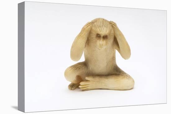 Hear No Evil, One of the Three Wise Monkeys-Japanese School-Premier Image Canvas