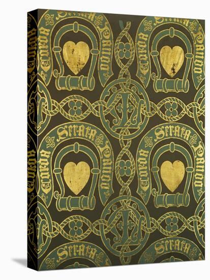 Heart Motif Ecclesiastical Wallpaper Design by Augustus Welby Pugin-Stapleton Collection-Premier Image Canvas