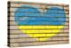 Heart Shape Flag of Ukraine on Brick Wall-vepar5-Premier Image Canvas