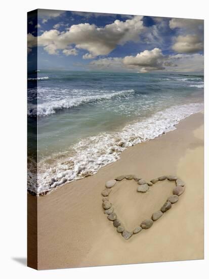 Heart-shape on a Beach-Tony Craddock-Premier Image Canvas
