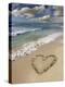 Heart-shape on a Beach-Tony Craddock-Premier Image Canvas