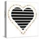 Heart Stripes and Gold Arrows-Sd Graphics Studio-Stretched Canvas