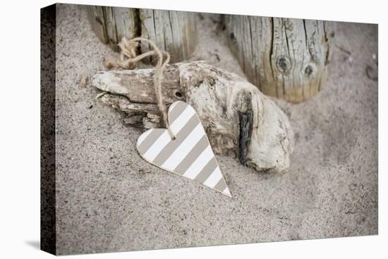 Heart, Tag, Wood, Beach, Symbol, Love-Andrea Haase-Premier Image Canvas