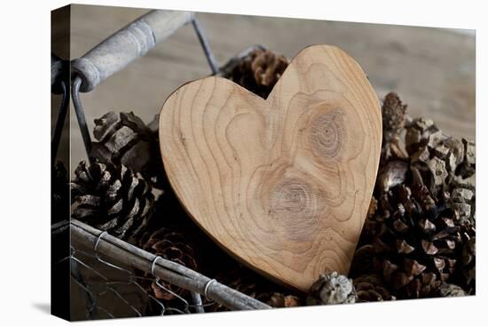 Heart, Wood, Cone, Decoration, Still Life-Andrea Haase-Premier Image Canvas