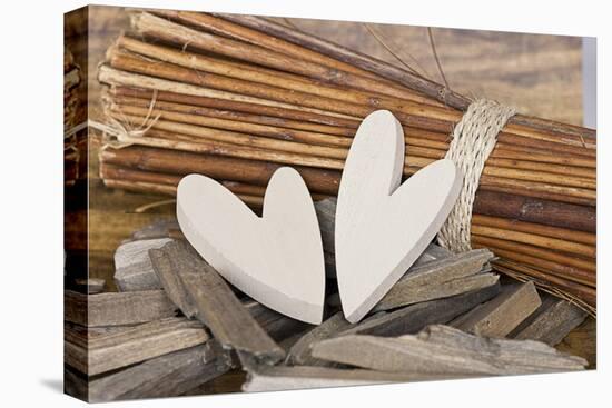 Hearts, Wood, Deko, Stilllife-Andrea Haase-Premier Image Canvas