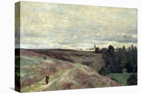 Heather Covered Hills Near Vimoutier, 1860S-Jean-Baptiste-Camille Corot-Premier Image Canvas