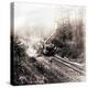 Heavy artillery on railway track, c1914-c1918-Unknown-Stretched Canvas