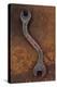 Heavy Double-headed Spanner with Bend in Handle Lying On Rusty Metal Sheet-Den Reader-Premier Image Canvas