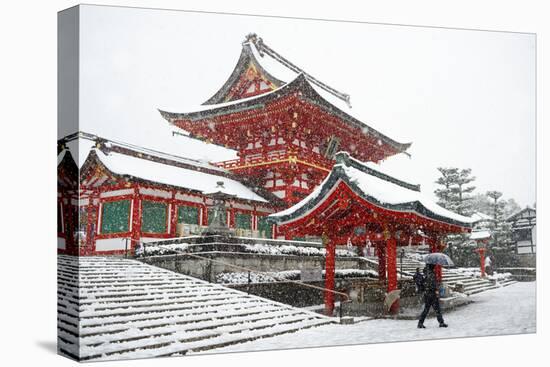 Heavy snow on Fushimi Inari Shrine, Kyoto, Japan, Asia-Damien Douxchamps-Premier Image Canvas