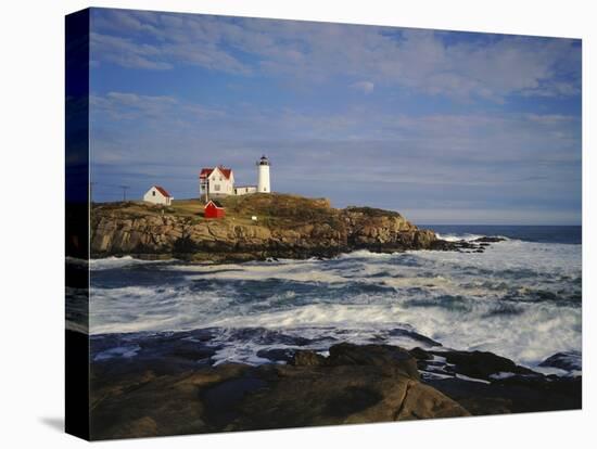 Heavy Surf Near Cape Neddick Lighthouse-James Randklev-Premier Image Canvas