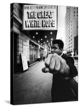 Heavyweight Boxer Muhammad Ali Outside the Alvin Theater Where "The Great White Hope" is Playing-Bob Gomel-Premier Image Canvas