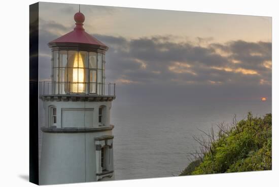 Heceta Head Lighthouse at Sunset Near Florence, Oregon, USA-Chuck Haney-Premier Image Canvas