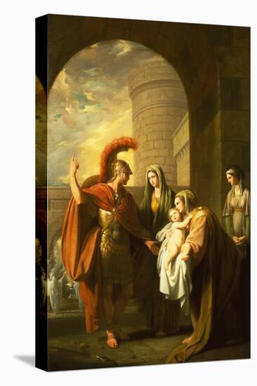 Hector Taking Leave of Andromache by Benjamin West-Benjamin West-Premier Image Canvas