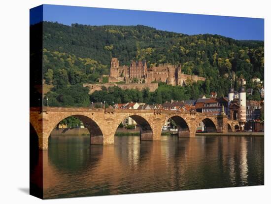 Heidelberg Castle, Alte Brucke and the River Neckar, Heidelberg, Baden Wurttemberg, Germany-Gavin Hellier-Premier Image Canvas