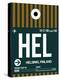 HEL Helsinki Luggage Tag II-NaxArt-Stretched Canvas