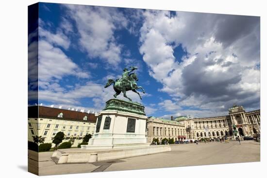 Heldenplatz, Hofburg, Neue Burg section, equestrian statue of Archduke Charles of Austria, Duke of-John Guidi-Premier Image Canvas