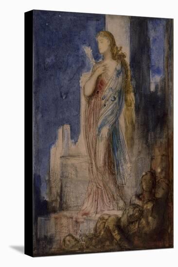 Helen on the Ramparts of Troy-Gustave Moreau-Premier Image Canvas