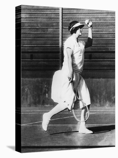 Helen Wills During a Practice Game at San Francisco, June 1925-null-Stretched Canvas