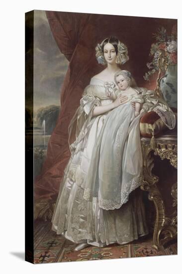Hélène-Louise-Elisabeth de Mecklembourg-Schwerin, duchesse d'Orléans (1814-1858) avec le prince-Franz Xaver Winterhalter-Premier Image Canvas