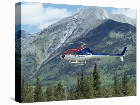 Helicopter in the Rocky Mountains, British Columbia, Canada, North America-Robert Harding-Premier Image Canvas