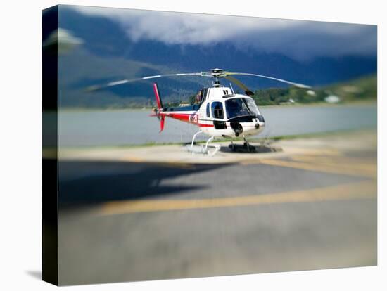 Helicopter Lifting Off, Juneau, Alaska, USA-Terry Eggers-Premier Image Canvas