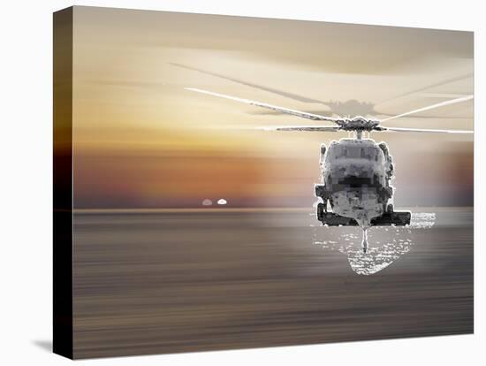 Helicopter over Water-Whoartnow-Premier Image Canvas