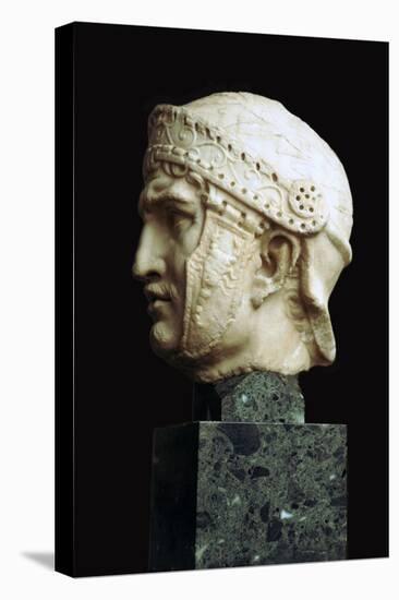 Helmeted head of a Roman soldier, c.1st century. Artist: Unknown-Unknown-Premier Image Canvas