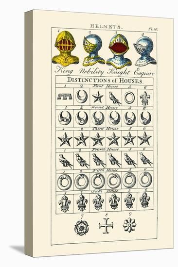 Helmets and Distinction of Houses; King, Nobility, Knight, Esquire-Hugh Clark-Stretched Canvas