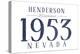Henderson, Nevada - Established Date (Blue)-Lantern Press-Stretched Canvas