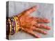 Henna Design on Woman's Hands, Delhi, India-Bill Bachmann-Premier Image Canvas