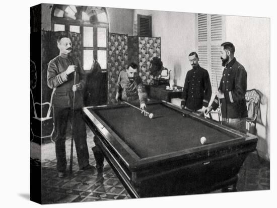 Henri Gouraud, French Soldier, Playing Billiards, 1895-null-Premier Image Canvas
