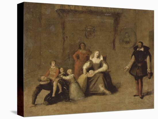 Henri IV jouant avec ses enfants-Jean-Auguste-Dominique Ingres-Premier Image Canvas