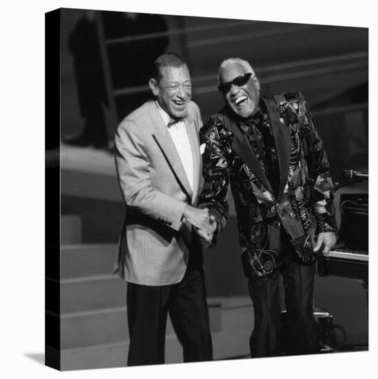 Henri Salvador and Ray Charles at the "Victoires De La Musique", France-DR-Premier Image Canvas