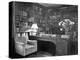Henry James' Study with Books Lining the Walls-null-Premier Image Canvas