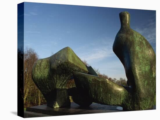 Henry Moore Sculpture Near Kenwood House on Hampstead Heath, North London, England, United Kingdom-David Hughes-Premier Image Canvas