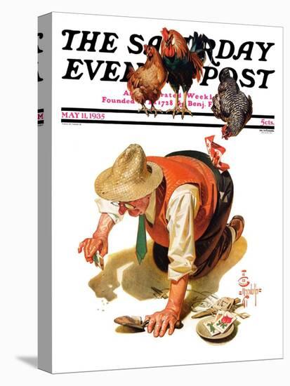 "Hens and Gardner," Saturday Evening Post Cover, May 11, 1935-Joseph Christian Leyendecker-Premier Image Canvas