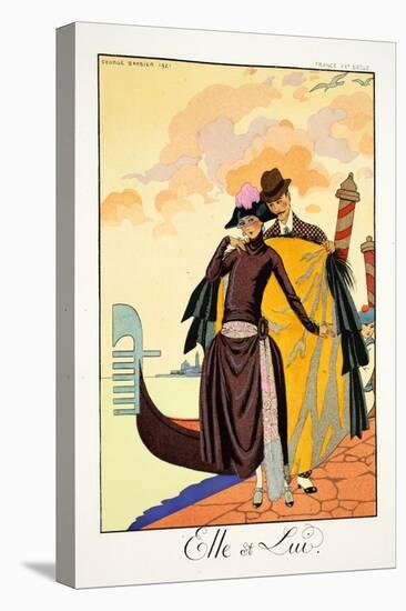 Her and Him, from 'Falbalas and Fanfreluches, Almanach des Modes Présentes,-Georges Barbier-Premier Image Canvas