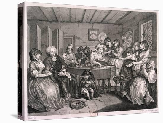 Her Funerall Properly Attended, Plate VI of the Harlot's Progress, 1732-William Hogarth-Premier Image Canvas