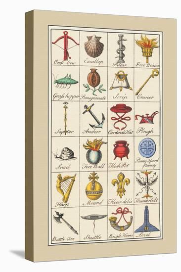 Heraldic Symbols: Crossbow and Escallop-Hugh Clark-Stretched Canvas