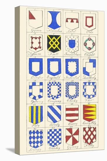 Heraldry Sub-Ordinaries-Hugh Clark-Stretched Canvas