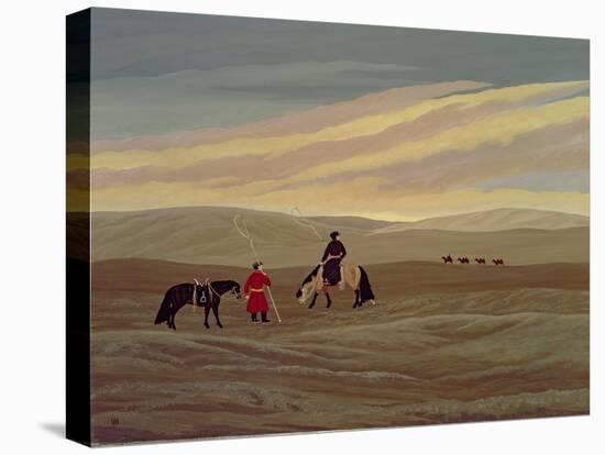 Herding Camel Train, Inner Mongolia-Vincent Haddelsey-Premier Image Canvas