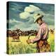 "Herding Cattle,"January 1, 1942-George Schreiber-Premier Image Canvas