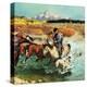 "Herding Horses", September 13, 1952-John Clymer-Premier Image Canvas