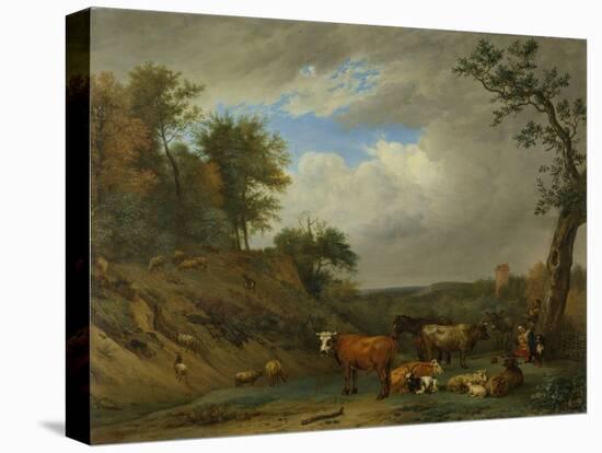 Herdsmen with their Cattle, after Paulus Potter-Paulus Potter-Stretched Canvas