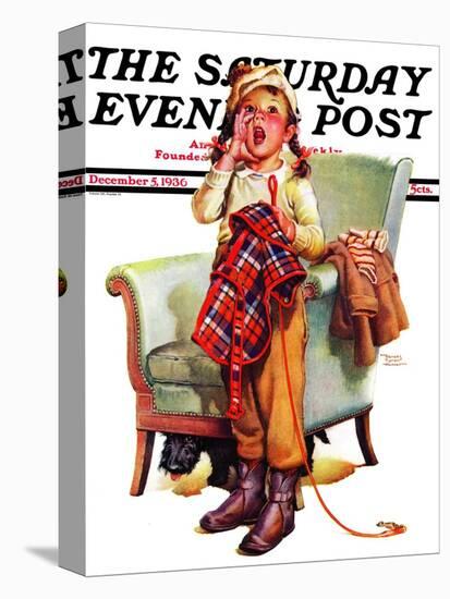 "Here Boy!," Saturday Evening Post Cover, December 5, 1936-Frances Tipton Hunter-Premier Image Canvas